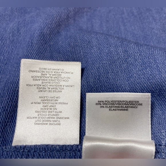 Nine West Women’s Blue Shirt with V-neck with Criss Cross detail in Small - Picture 8 of 10